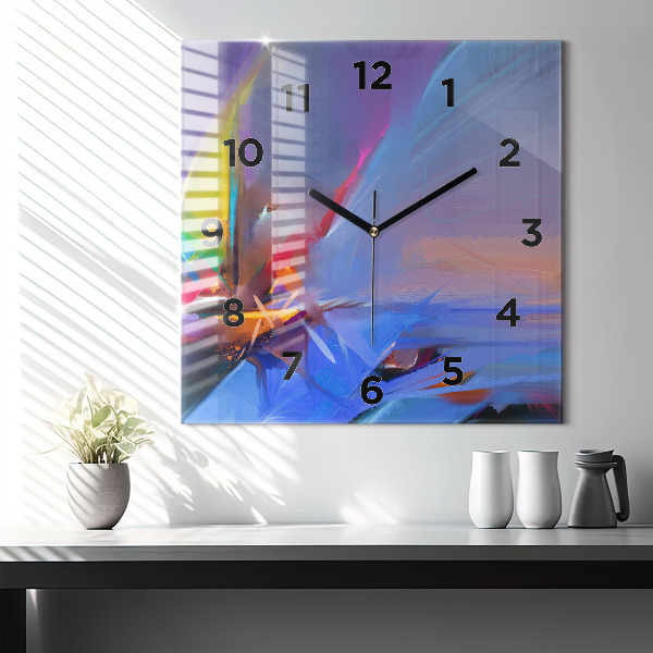 Square wall clock Seascape