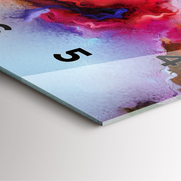 Square wall clock Spilled paint