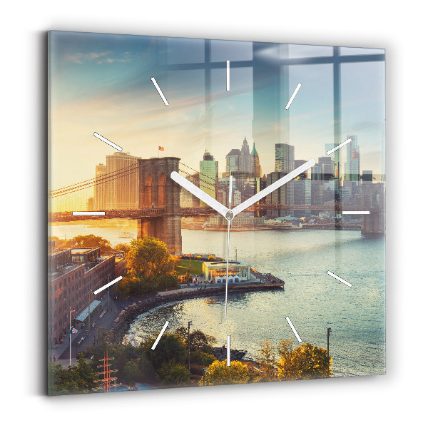 Square wall clock New York Manhattan
