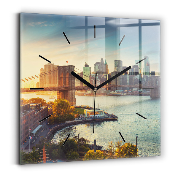 Square wall clock New York Manhattan