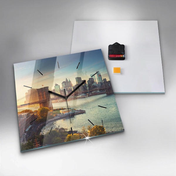 Square wall clock New York Manhattan