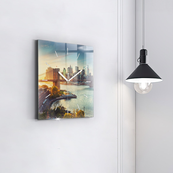 Square wall clock New York Manhattan