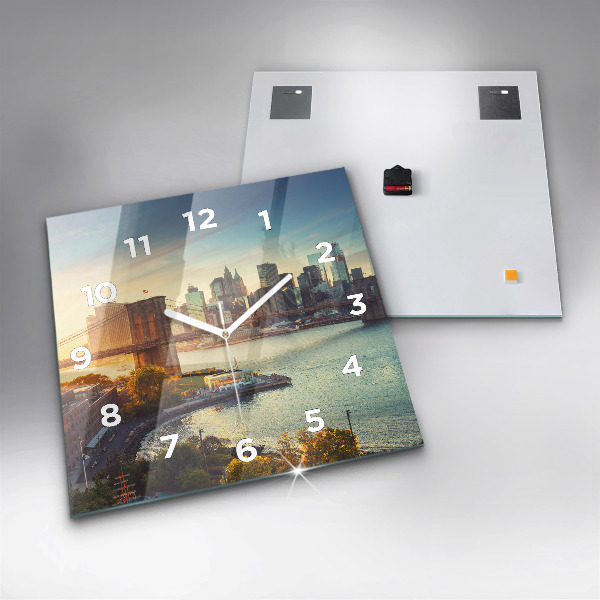 Square wall clock New York Manhattan