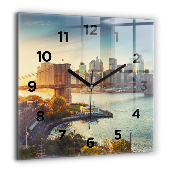 Square wall clock New York Manhattan
