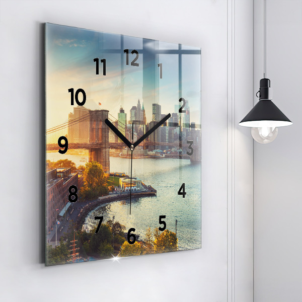 Square wall clock New York Manhattan
