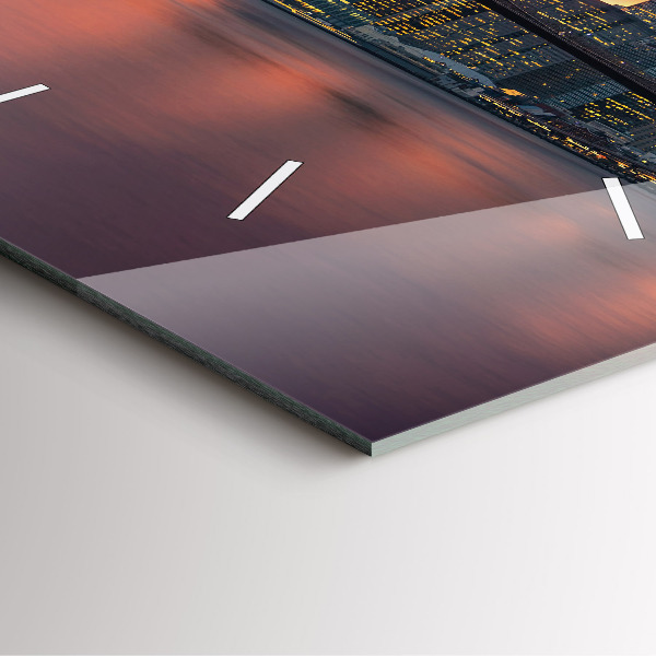 Square wall clock New York East River