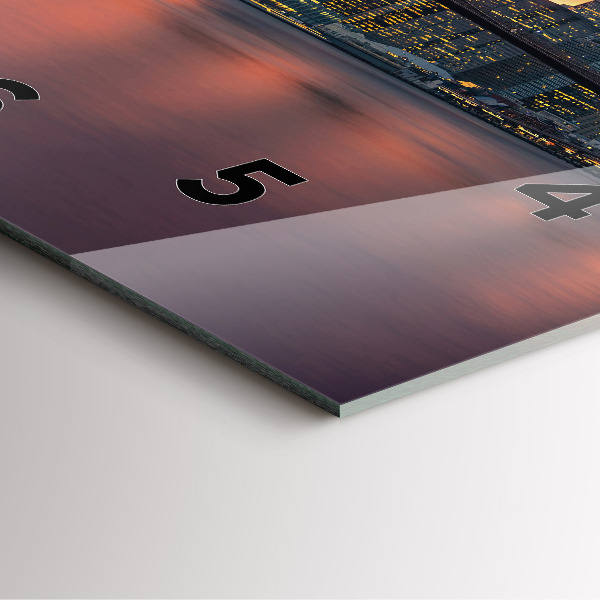 Square wall clock New York East River