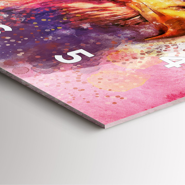 Square wall clock Watercolor eagle