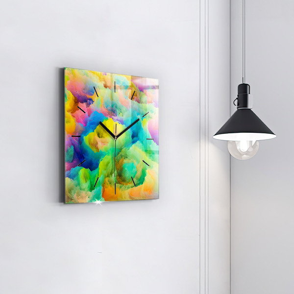 Square wall clock Fractal Texture