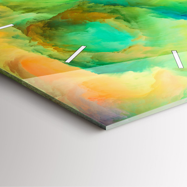 Square wall clock Fractal Texture