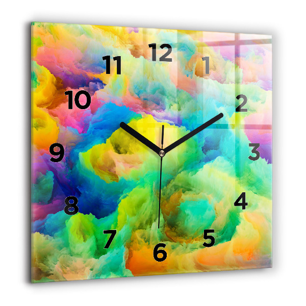 Square wall clock Fractal Texture