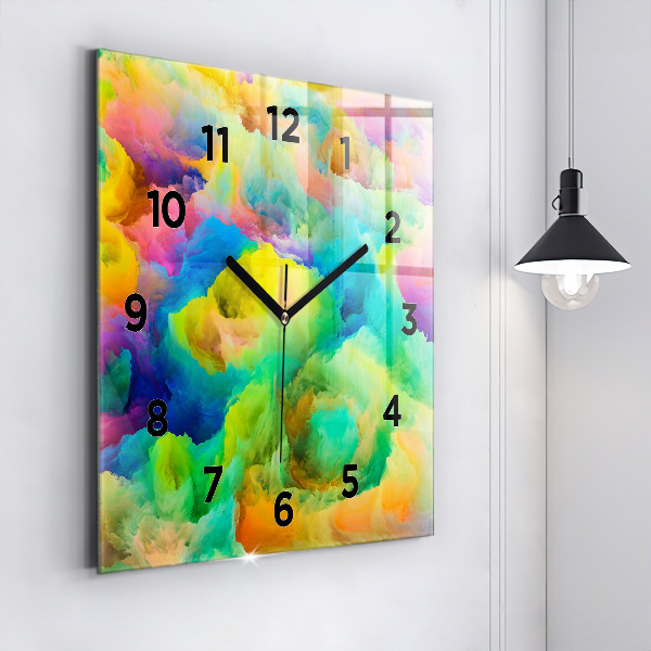 Square wall clock Fractal Texture