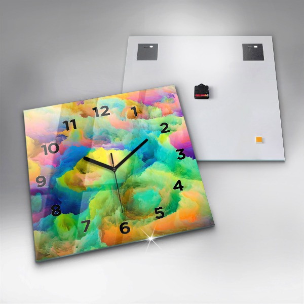 Square wall clock Fractal Texture