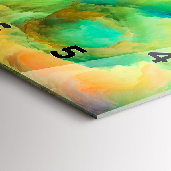 Square wall clock Fractal Texture