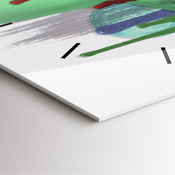 Square wall clock Surrealist collage