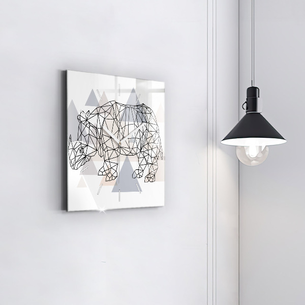 Square wall clock Geometric Pattern