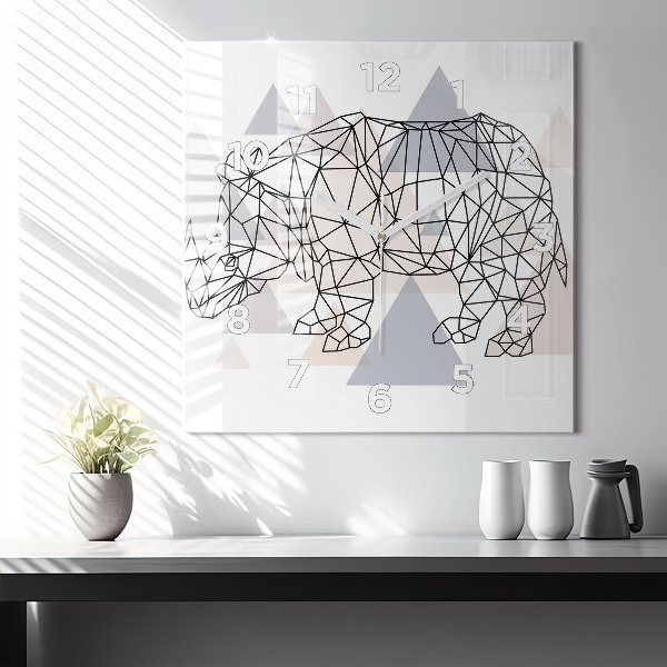 Square wall clock Geometric Pattern