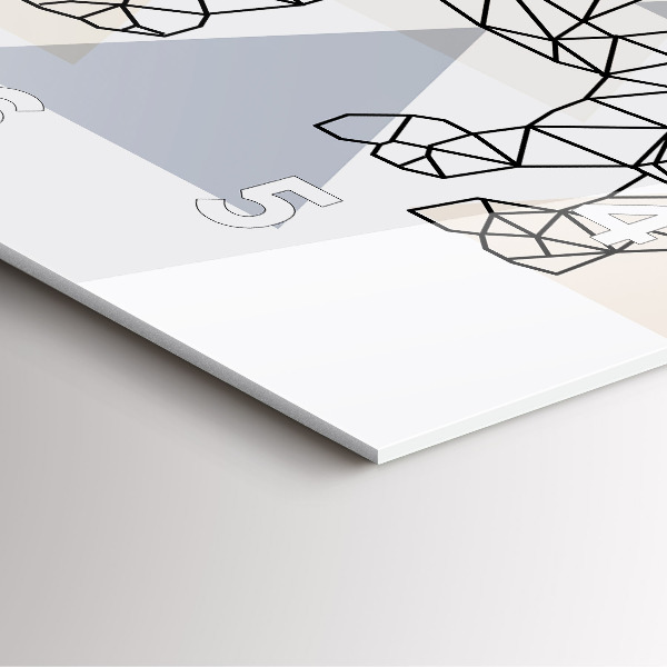 Square wall clock Geometric Pattern