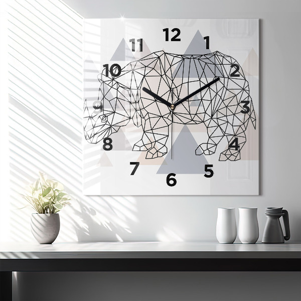 Square wall clock Geometric Pattern