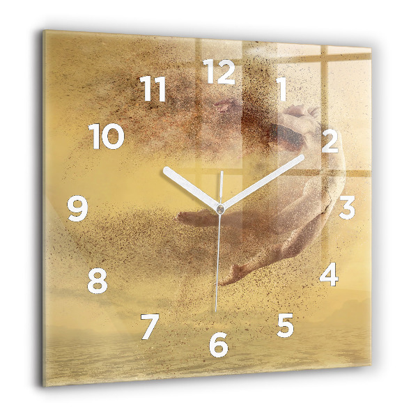 Square wall clock Woman in figure