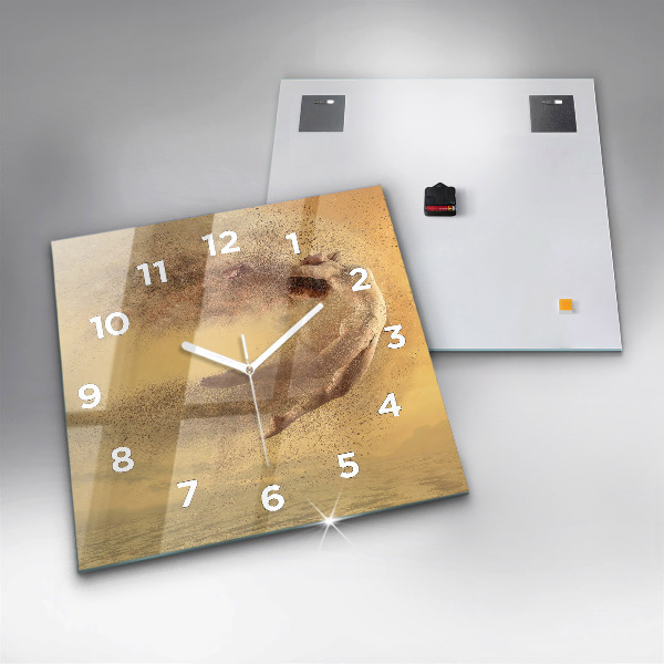 Square wall clock Woman in figure