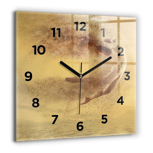 Square wall clock Woman in figure