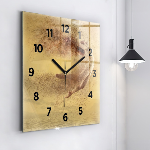 Square wall clock Woman in figure