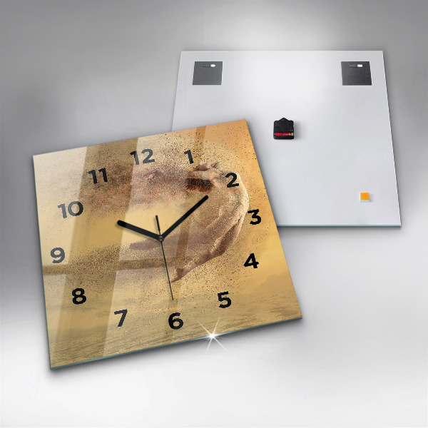 Square wall clock Woman in figure