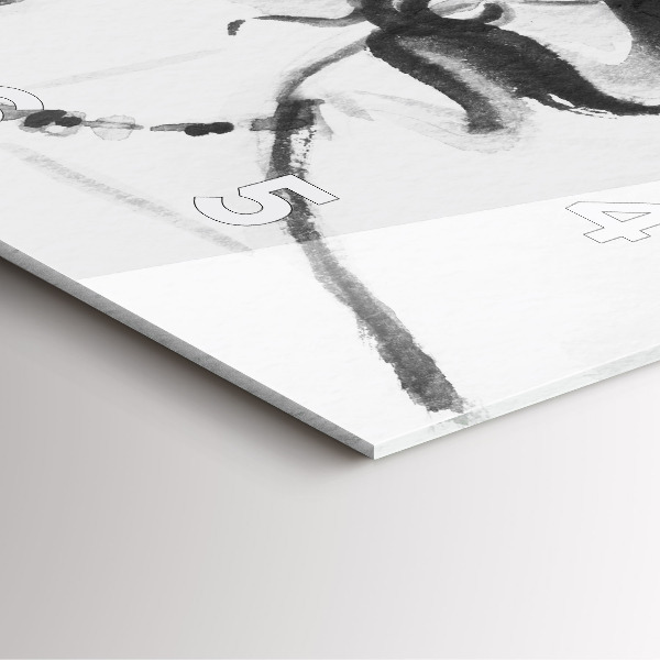 Square wall clock Fashionable woman