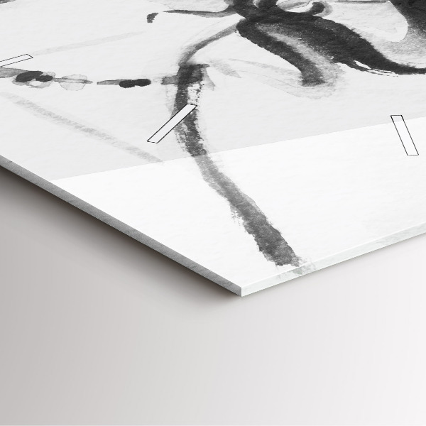 Square wall clock Fashionable woman