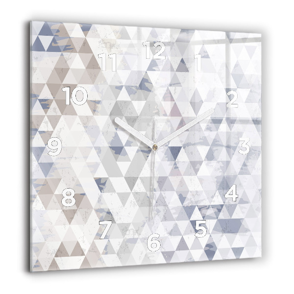 Square wall clock Geometric pattern
