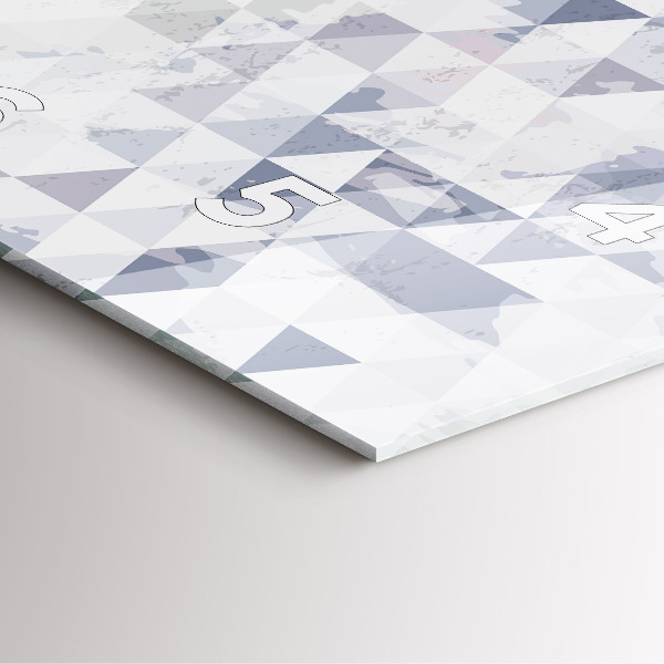 Square wall clock Geometric pattern