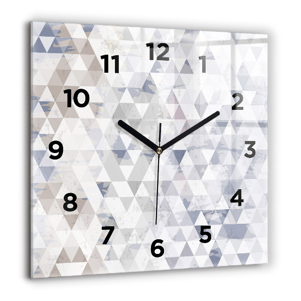 Square wall clock Geometric pattern