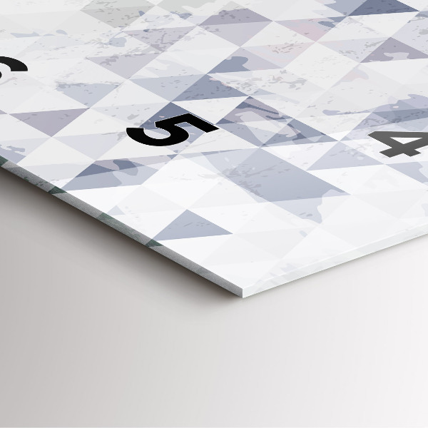 Square wall clock Geometric pattern