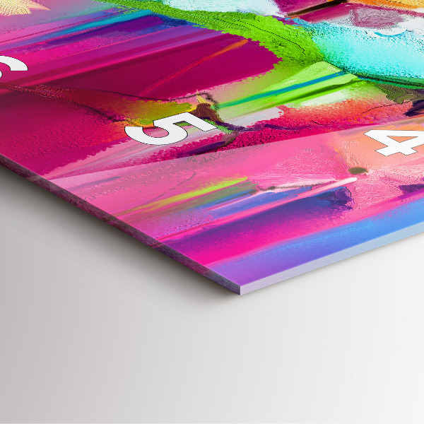 Square wall clock Abstract flowers