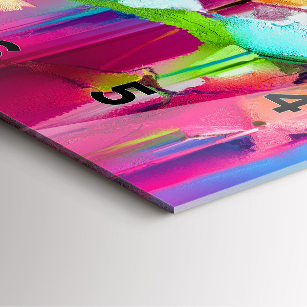 Square wall clock Abstract flowers