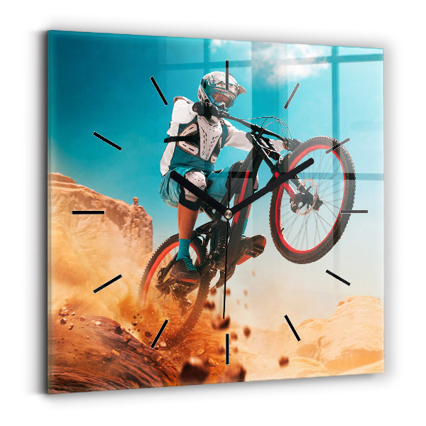 Square wall clock Stuntman and adrenaline
