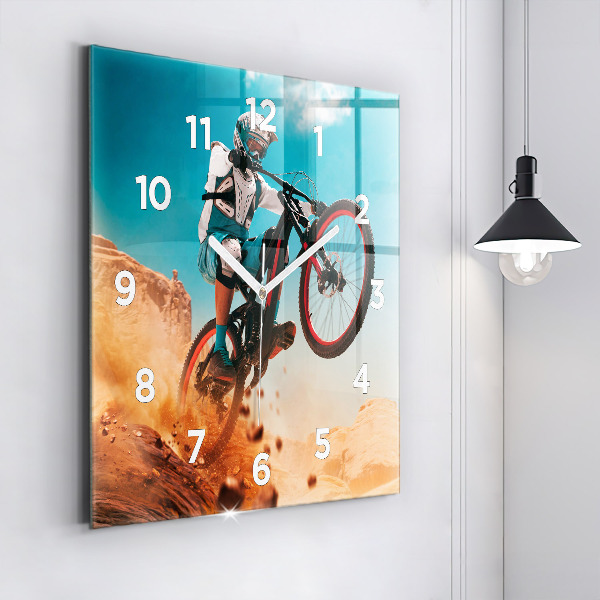 Square wall clock Stuntman and adrenaline