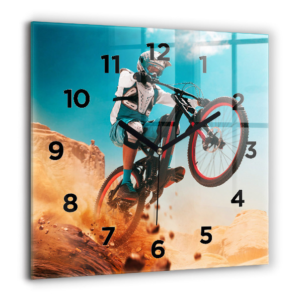 Square wall clock Stuntman and adrenaline