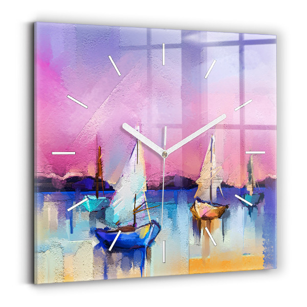 Square wall clock Seascape