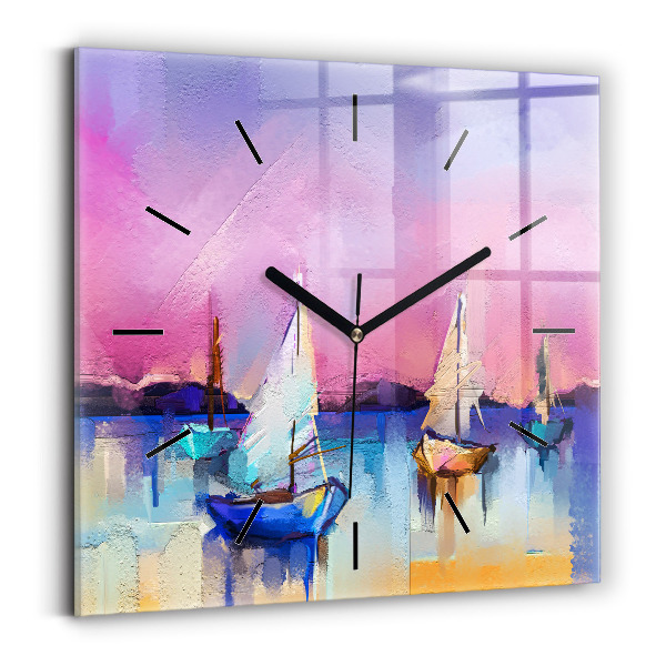 Square wall clock Seascape