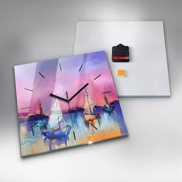 Square wall clock Seascape