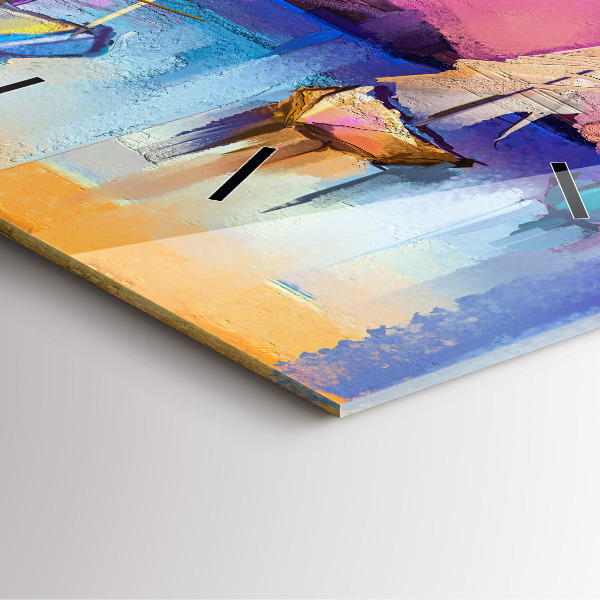 Square wall clock Seascape