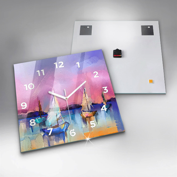 Square wall clock Seascape