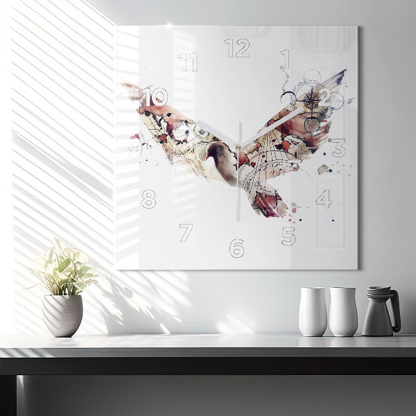 Square wall clock Abstract view