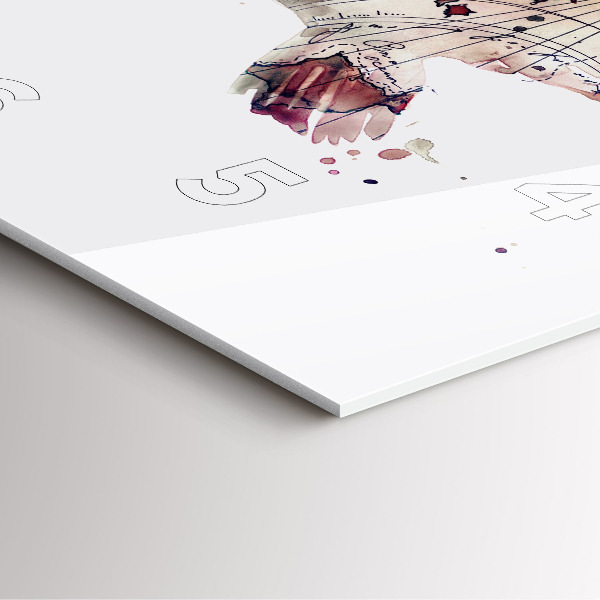 Square wall clock Abstract view