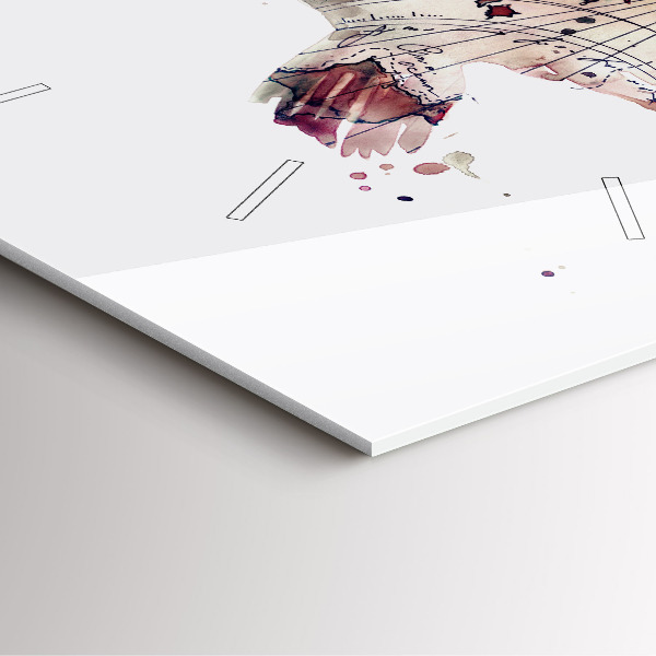 Square wall clock Abstract view