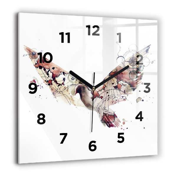 Square wall clock Abstract view
