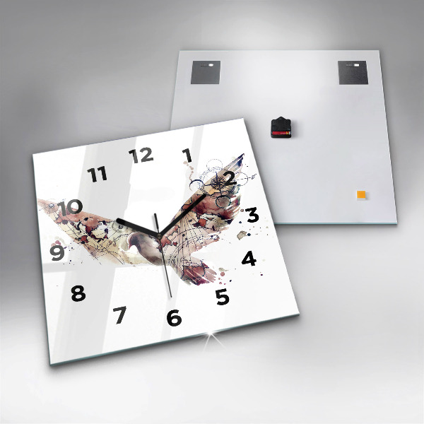 Square wall clock Abstract view
