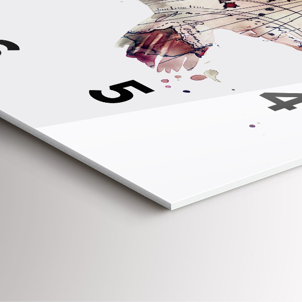 Square wall clock Abstract view